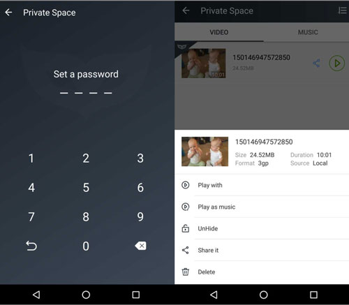 lock feature InsTube video downloader app